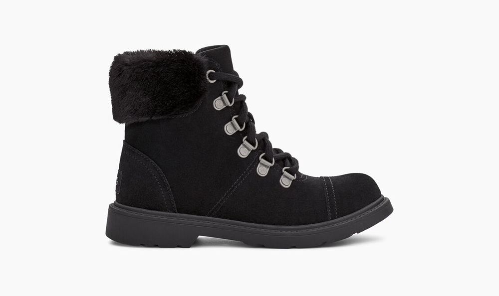 Ugg Azell Hiker Weather - Kids Boots - Black - NZ (5921ENFJW)